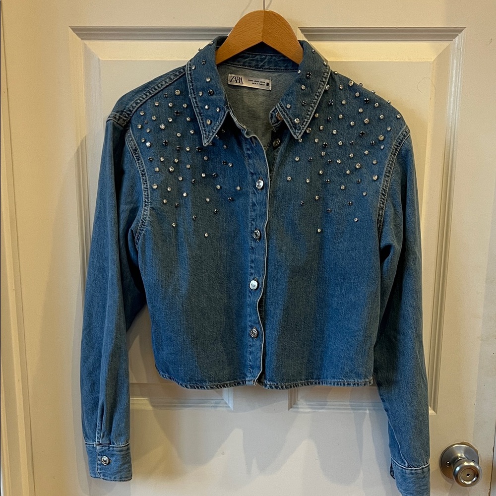 Zara Denim Shirt Jacket